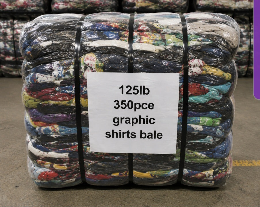 125LB Trendy Graphic T-Shirt Bales