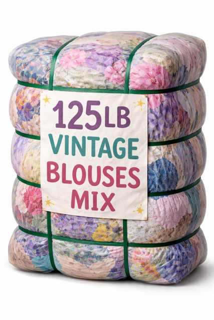125lb Vintage Blouses Mix Bale