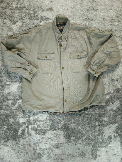 Vintage Beige Jean Trucker Jacket Insulated Guide Gear Size Men's XL Y2K