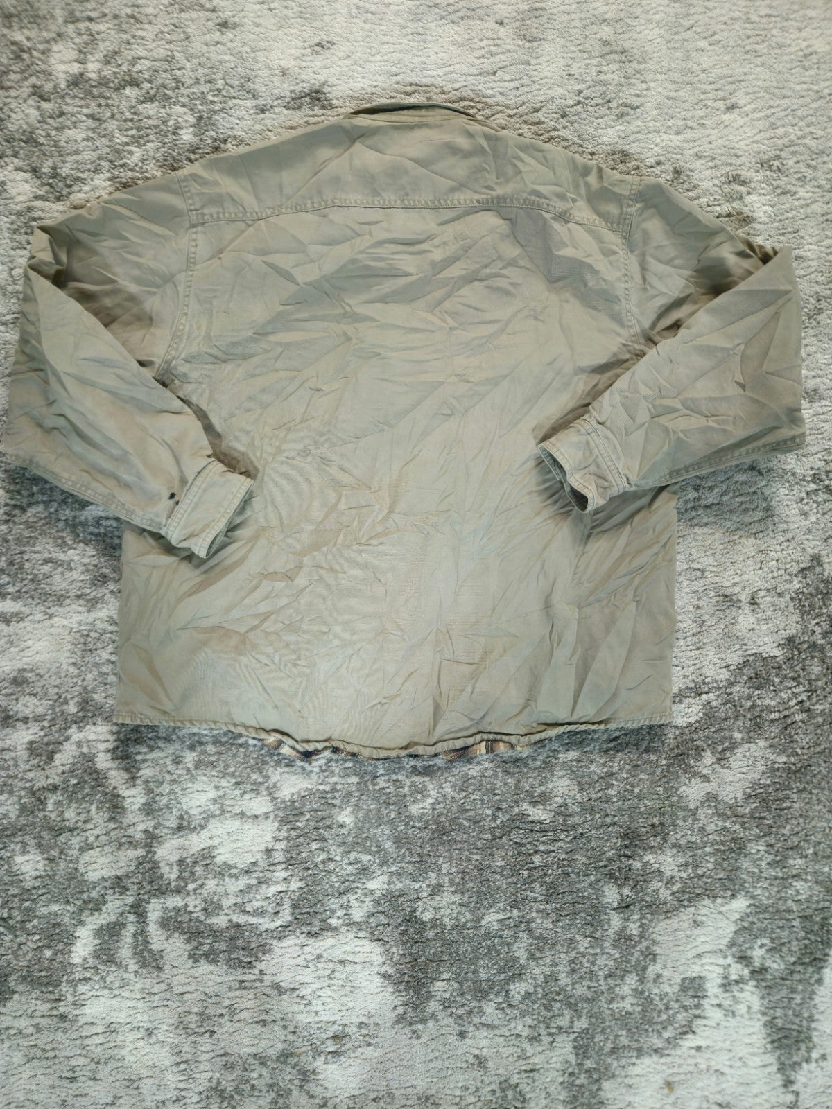 Vintage Beige Jean Trucker Jacket Insulated Guide Gear Size Men's XL Y2K