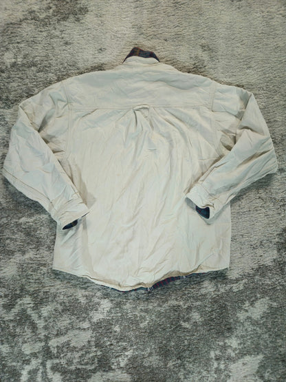  vintage Eddie Bauer flannel lined Size L shirt Made in USA 100% cotton