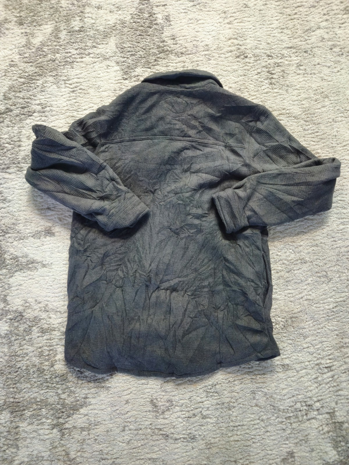 Freedom Foundry Lined Chamois Mens M Flannel Shirt GRAY Speckle Button Up