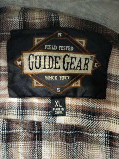 Vintage Beige Jean Trucker Jacket Insulated Guide Gear Size Men's XL Y2K