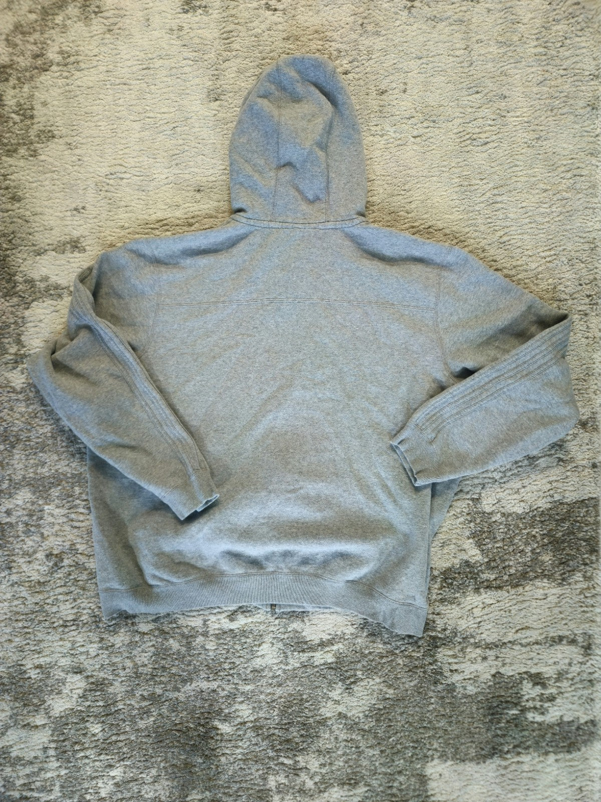 Adidas Mens Full Zip Hoodie Size 3XL Gray 3-Stripe Jacket 