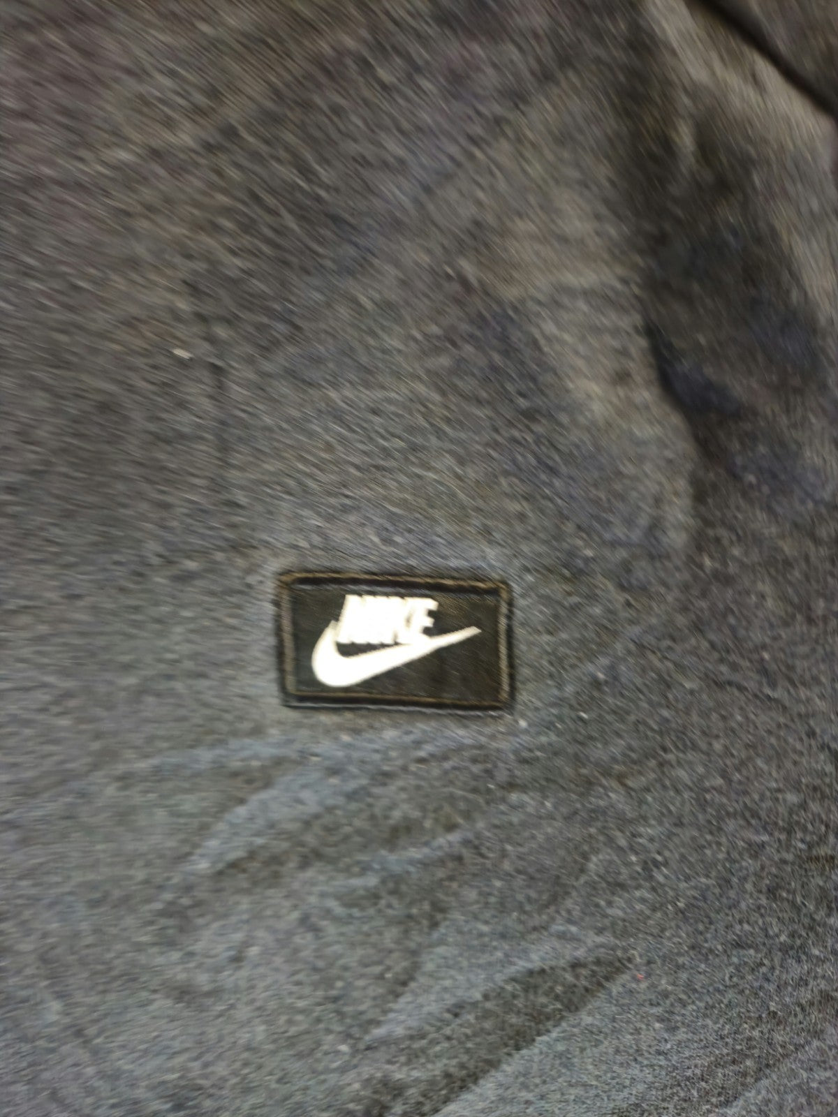 NIKE Mens Sweatshirt 2XL Navy Hoodie Spell Out Logo Swoosh Sweater