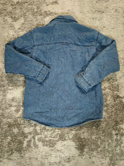 Vintage Arrow Blue Jeans Quilted Denim Flannel Jacket Size S Farm Coat