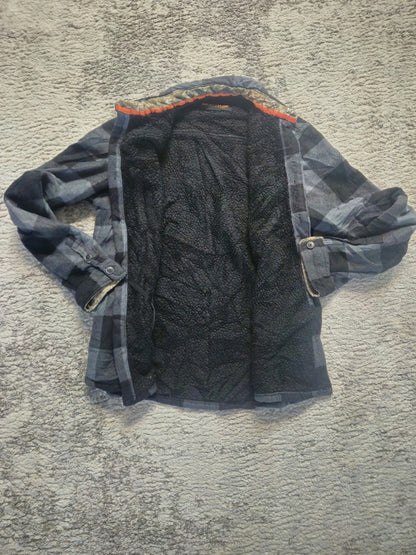 Realtree Flannel Shacket Men's Size M NEW Red Black Plaid Sherpa Fleece Lined