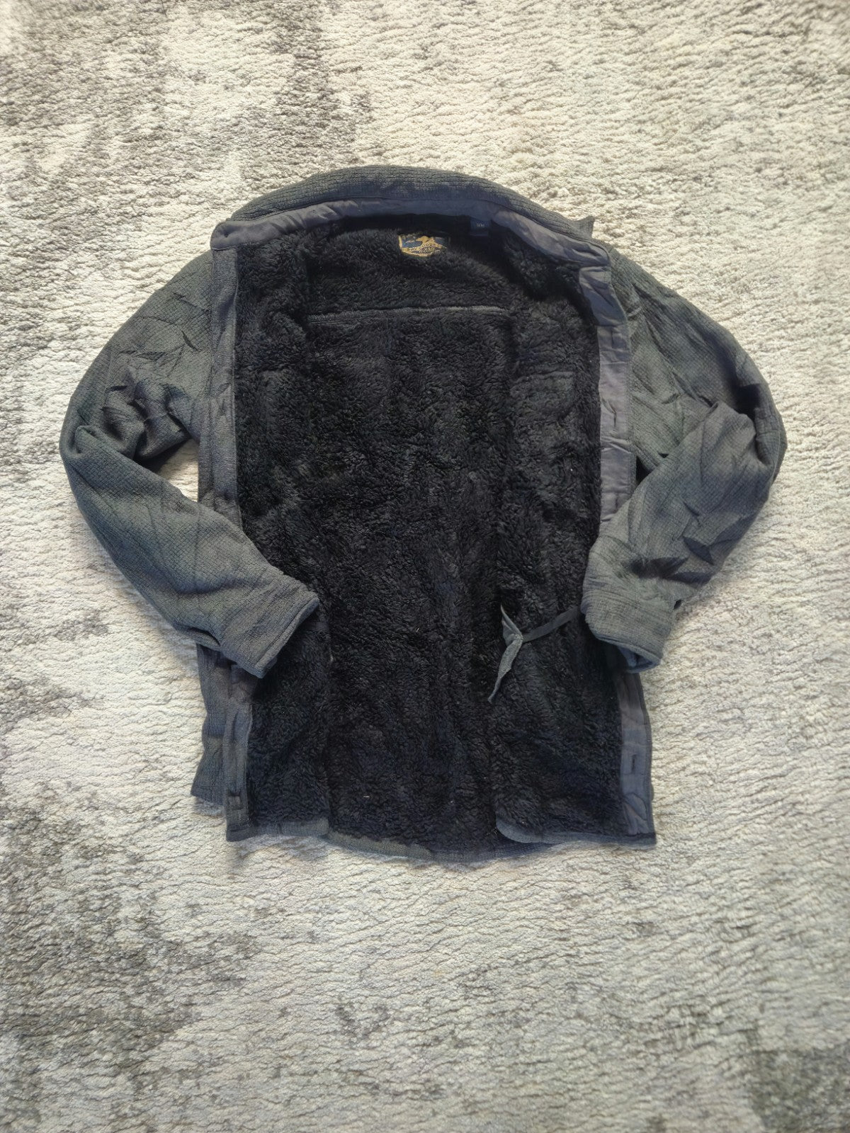 Freedom Foundry Lined Chamois Mens M Flannel Shirt GRAY Speckle Button Up