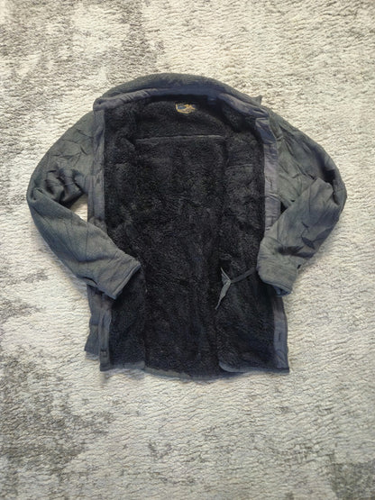 Freedom Foundry Lined Chamois Mens M Flannel Shirt GRAY Speckle Button Up