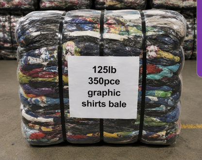 125LB Trendy Graphic T-Shirt Bales