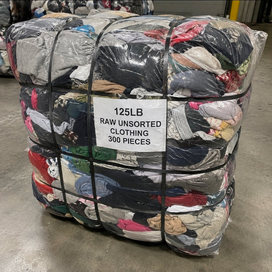 125LB Raw Unsorted Clothing Bale
