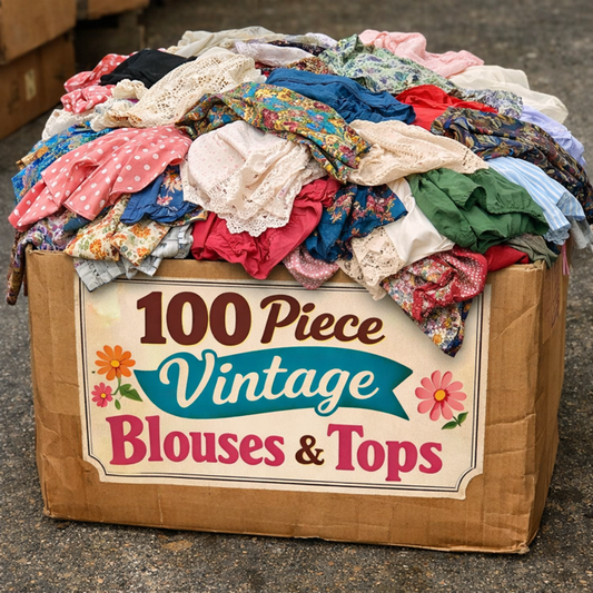 100 Piece Vintage Blouse Mix Bundle
