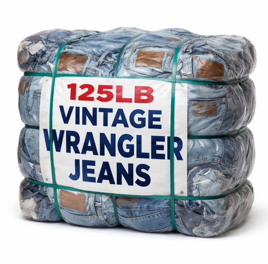 125LB Vintage Wrangler Denim Jean Wholesale Bales