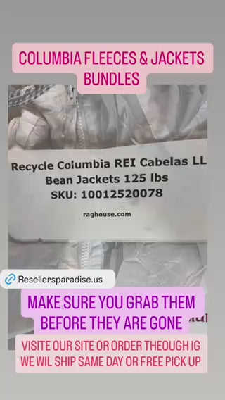 125LB Columbia & LL Bean Jackets & Fleece Wholesale Bale