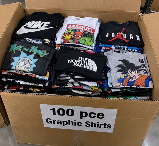 50pc Trendy/Hot Graphic Shirt Bundles